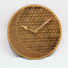 画像2: 和モダン柄　木製壁掛け時計 (2)